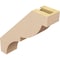 Ekena Millwork 3-inch W x 12-inch D x 12-inch H Valencia Rough Cedar Woodgrain TimberThane Knee Brace, Primed BRCUR03X12X12VALRCPR - alternate 2